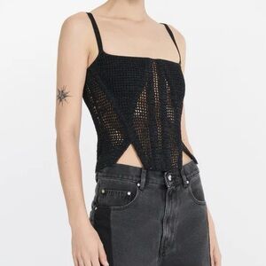 NWT Dion Lee crochet knit corset small